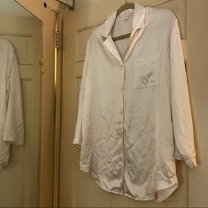 Ivory Satin Victoria Secret Night Shirt